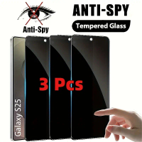 3pcs Full Coverage Privacy Glass Suitable for Samsung for galaxy S25 Edge S24 S23 FE S22 S21 Plus 9H