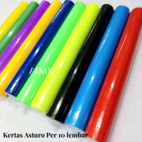 Kertas Karton Asturo (10 Lembar) / kertas Karton Warna Warni ukuran 40x60 cm Biru Hitam Hijau