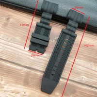 High quality black blue waterproof soft silicone rubber watch strap for Invicta subaqua men noma reserve sports watch bracelet
