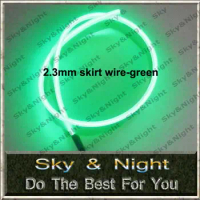 Free shipping high brightness 100m 2.3mm EL Wire with skirt /EL welt wire/EL wire with10 different colors