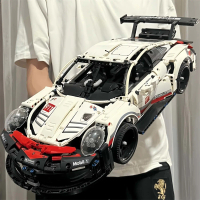 Porsche 911, Model Blok Bangunan Lego Serasi, Model Pemasangan Kereta Sukan, Kereta Mekanikal Kawala