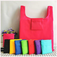 Supermarket Shopping Bags Environmentally Friendly 210D Oxford Cloth Tote Bags Portable Folding Storage Reusable Shopping Bag