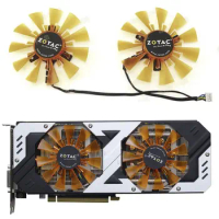 New GPU fan 4PIN 87MM GA91S2H GTX970 GPU fan for Zotac GTX970 750TI 750 Destroyer/Thunderbolt version HA graphics card fan