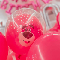 【KNJSTORE】超Q熊抱哥主題生日氣球套餐(生日氣球/派對/熊抱哥/草莓熊)