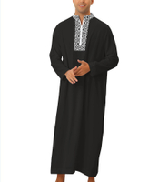 2023 Baju Zip Saku Jubah Panjang Longgar Lelaki Malaysia Timur Tengah Arab Dubai Baru Islam