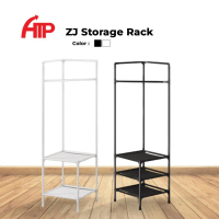 ATP ZJ Wardrobe Corner Coat Storage Rack - Black/White