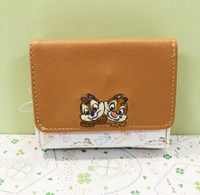 【震撼精品百貨】Chip N Dale 奇奇蒂蒂松鼠 迪士尼 DISNEY刺繡短夾-松鼠#04865 震撼日式精品百貨