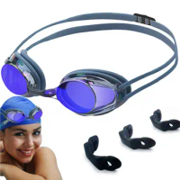 Arena Goggles HD Mirrored Anti Fog Adult Pool Goggles Waterproof No Leaking Polycarbonate Lens With Comfortable Dual Strap For