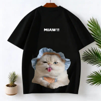 Kaos T- Fashion Street Hitam Katun Lembut Berkualitas Tinggi Tahan Sinar Matahari Nyaman Dan Tahan A