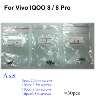 30PCS a set Silver Screw For Vivo IQOO 8 mainboard motherboard Cover Screws Repair Parts For Vivo IQOO 8Pro
