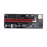 PCI-E Riser Board 1X to 16X GPU Extender Riser Card PCI-E USB 3.0 GPU Adapter with 6pin Interface, Blue