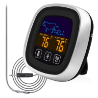 BBQ Cooking Food Thermometer Digital BBQ Oven Meat Cooking Grill Thermometer + Timer Temperature Alarm For Cooking
