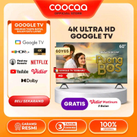 COOCAA TV 60 Inch 4K Google TV 60Y65 Layar HDR 10 Chameleon Extreme 2.0 Flicker Free Low Blue Light 
