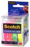 【文具通】3M Scotch 可再貼 螢光 標示 膠帶 812 另售補充 E1030561