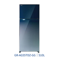 【點數10%回饋】TOSHIBA東芝 GR-AG55TDZ-GG  510L 雙門電冰箱 漸層鏡面藍