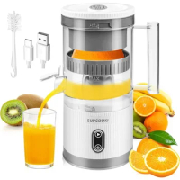 Electric Citrus Juicer,Cleaning Brush, Orange Lime Lemon Grapefruit Juicer Squeezer, Easy to Clean Portable Juicer