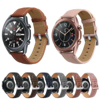 20mm 22mm Leather Band For Samsung Galaxy watch 3/Active 2/Gear S2 Strap Bracelet For Huawei watch GT2 Pro Amazfit bip Watchband