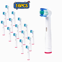 16PCS Replacement Brush Heads For Oral-B Toothbrush Fit Advance Power/Pro Health/Triumph/3D Excel/Vitality Precision Clean