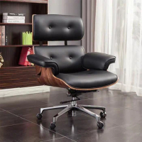 Office Chair High Quality Simple Modern Luxury Relaxing Office Furniture Designer Leather Chair Comfortable Rotating Boss Chair