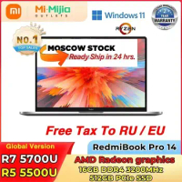 Xiaomi Mi RedmiBook Pro 14 Laptop AMD Ryzen 7 5700U R5 5500U Notebook 16GB Ram 512 SSD 14 Inch Screen Computer PC