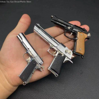 Mini 3.5" Desert Eagle.50 Eagle Magnum Metal M92F Tiny M1911 Alloy Model Pistol Replica Christmas Gamer Cool Gift Collection