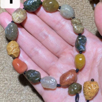 1pcs/lot The world's rare collectibles magical strong energy amulet earth gods and ghosts multi-eye natural rough stone bracelet