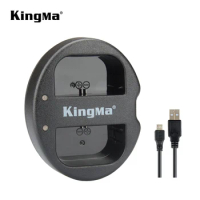 KingMa LP-E6 Dual USB Charger For LP-E6 LPE6N LPE6NH Battery Charger For Canon EOS R 5D4 5D3 5D2 6D 6D2 7D 7D2 90D 80D 70D 60D