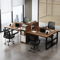 職員辦公桌椅組合簡約現代雙人財務電腦桌4/四人辦公室屏風員工位