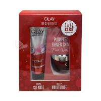 OLAY - 玉蘭油 大紅瓶 再生微塑日霜 + 潔面乳保濕套裝