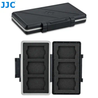 JJC 6 Slots Memory Card Case Holder Storage Box Organizer for XQD Card Wallet Keeper Protector for Nikon Z6 Z7 D850 D500 D6 D5