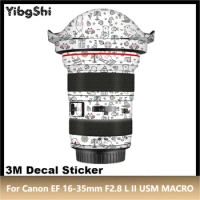 For Canon EF 16-35mm F2.8 L II USM MACRO Lens Sticker Protective Skin Decal Film Anti-Scratch Protector Coat EF16-35 F/2.8L