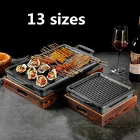 Smokeless Portable BBQ Grill Korean Japanese Barbecue Grill Charcoal BBQ Oven Alcohol Stove Household Non-stick korean bbq table