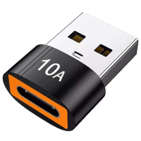 【Bill Case】GaN n Roses系列 高階閃充10A Type C母 轉USB 多功轉接頭 黑(GaN快充頭優選配件 錦上添花)