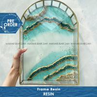 PO Frame Mahar Mint Green Resin Terarium Dome  20 x 30 / 25 x 35 / 30 x 40 / 25 x 43 cm / Seserahan 