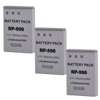 3Pcs 750mAh NP-900 NP900 NP 900 Replacement Battery for KONICA MINOLTA DiMAGE E40 E50 ACER CS 6531-N CS-5530 AOSTA DA 4092 5091