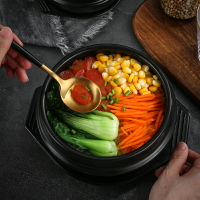 韓式石鍋拌飯專用鍋家用燃氣韓國大醬湯煲仔飯米線砂鍋小號碗商用