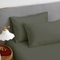 Sarung Bantal Polos Bahan Katun Halus Lembut Ukuran 75x50cm Set 2pcs Linotela WMO IF5950 Biru Muda