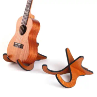 Electric Acoustic Folk Guitar Bass Ukulele Wooden Detachable Stand Music Equipment Accessories Attachment