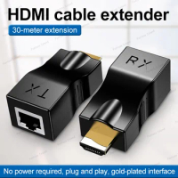 HW-YD30 HDMI extender 30m single network cable transmission HDMI to RJ45 signal amplification transmitter 4k30hz