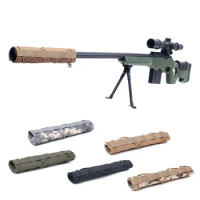 Hunting Accessory Rifle Silencer Protector Molle Tactical Shooting Suppressor Cover Airsoft Rifle Sniper Shot Gun Barrel Case