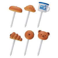 asdfkitty*日本 TORUNE 麵包造型食物叉 便當裝飾叉 宴會點心叉 水果叉-正版商品