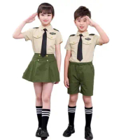 Children's Police Uniform Cosplay Air Special Forces Suits Primary School Students Performance Army Uniform For Kids