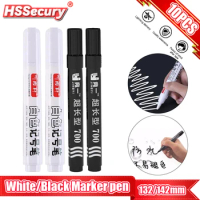 6/1pcs White Marker Pen Enriched Oil Based Marker Pen Sign Wear