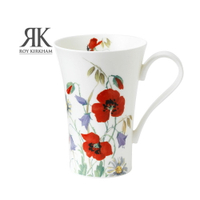 英國 Roy kirkham草原系列 - 600ml骨瓷拿鐵杯(紅花)