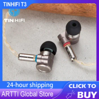TINHIFI T3 Wired HIFI Hi-Res In-Ear Earphone Premium Single Knowles BA PU+PEK Hybrid Driver Metal Monitor MMCX PIN 3.5mm Plug