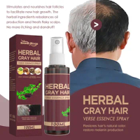 100ml Anti White Hair Spray Herbal Reduce Gray Spray Repair Hair Scalp Care Nourish Treatment White To Black Hair Growth Serum