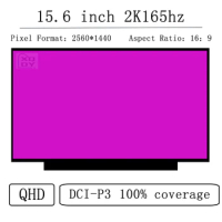 15.6" Slim LED matrix For Msi GP66 laptop lcd screen panel 2K165HZ WQHD 16:9 2560 x 1440