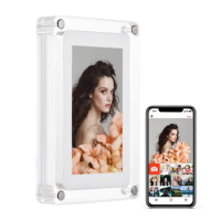 10.1 Inch WiFi Acrylic Digital Photo Frame Digital Picture Frame Built-in 8GB Memory for Friends Families, Frameo APP Sharing