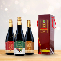 【宜日宜酵】經典酵素組750mlX3瓶-綜合蔬果+人蔘+樟芝(順暢消化、補氣養生、酵素飲)