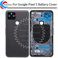 Battery Cover For Google Pixel 5 Door Back Housing Rear Case For Google Pixel 5 Back Battery Door With Camera Lens